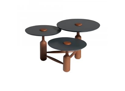 Volledige salontafel koffietafel bijzettafel hout bruin
