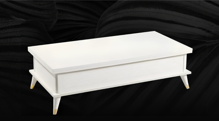 Witte salontafel koffietafel Uitschuifbare eettafel Tafel Hout Bruin