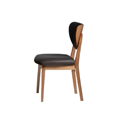 Garnituur houten keukenstoelen eetkamerstoelen stof 2-delig bruin hout