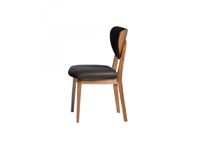 Garnituur houten keukenstoelen eetkamerstoelen stof 2-delig bruin hout