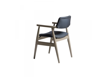 Keukenstoelen Eetkamerstoelen Houtenstoelen Set van 2 Grijs Gestoffeerde stoelen