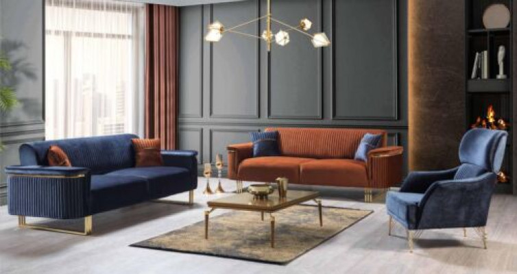 Moderne woonkamerset designer 3-zitsbank fauteuil bankstel