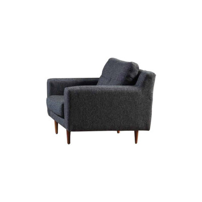 Grijze woonkamerset Luxe 2x textielbanken Designer gestoffeerde stoel