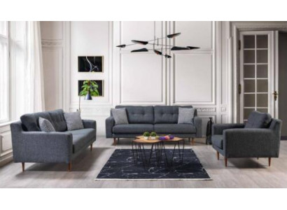 Grijze woonkamer zitgroep Luxe banken Designer fauteuils 3-dlg