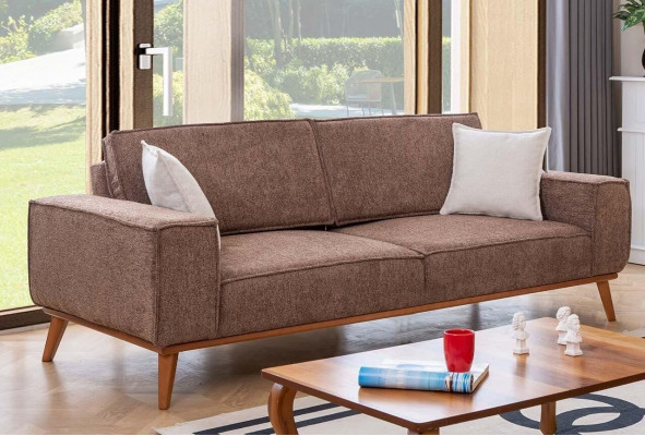 Woonkamer Beige Driepersoons Luxe Witte Fauteuil 2-delig Set