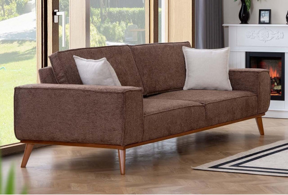 Woonkamer Beige Driepersoons Luxe Witte Fauteuil 2-delig Set