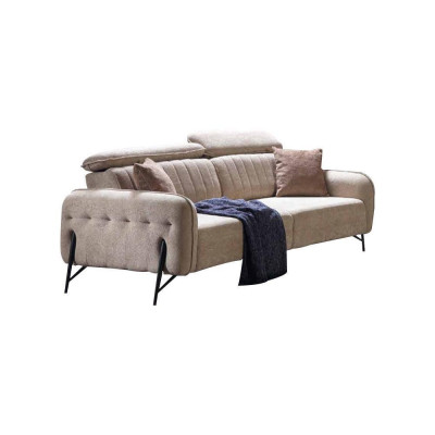 Ontwerper Beige woonkamer zitgroep 2x banken 2x fauteuils Luxe meubels