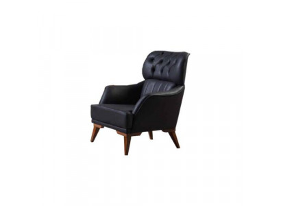 Zwarte Chesterfield fauteuil Ontwerper woonkamer 1-zits fauteuil
