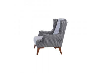 Grijze geruite fauteuil Moderne woonkamer fauteuil Luxe meubels
