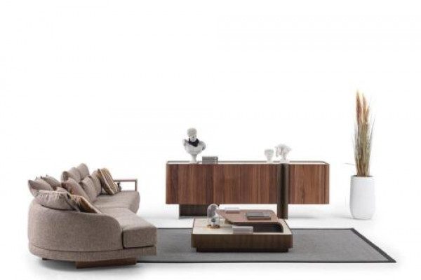 Woonkamer Robuuste set Designer 4-zits dressoir salontafel 3-delig
