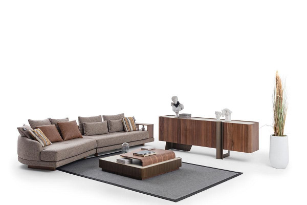 Woonkamer Robuuste set Designer 4-zits dressoir salontafel 3-delig