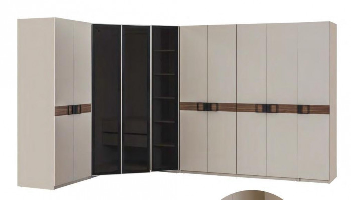 Luxe slaapkamer set tweepersoonsbed 2x nachtkastjes hoekkast