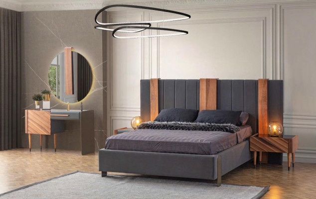 Modern slaapkamer set Luxe kledingkast Tweepersoonsbed Edele set