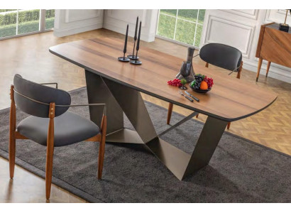 Exclusieve eetkamerset Stijlvolle eettafel 4x textiel stoelen 5-delig Nieuw