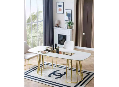 Eettafel Luxe houten keukentafel Eettafel nieuw Stijl Modern wit