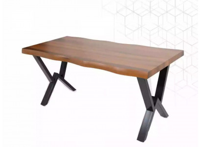 Eetkamer eettafel luxe meubels hout keukentafel nieuw bruin tafel modern.