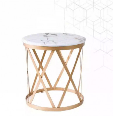 Woonkamer bijzettafel goud Modern meubels Materiaal Roestvrij staal Ontwerp nieuw