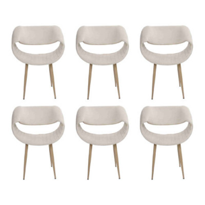 Luxe stoelen 6x gestoffeerd Moderne Witte Stoel Stoel Eetkamer Woonkamer nieuw