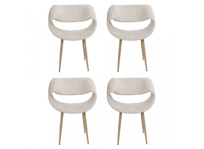 Moderne 4x stoelen gestoffeerde luxe fauteuil leunstoel eetkamer woonkamer nieuw