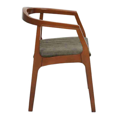 Moderne stoel bruin ontwerp woonkamer eetkamer hout 4x stoelen gestoffeerd nieuw