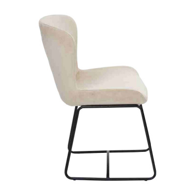 Eetkamerstoel 4x Stoelen Eetkamer Modern Stoelen Metaal Ontwerp Wit