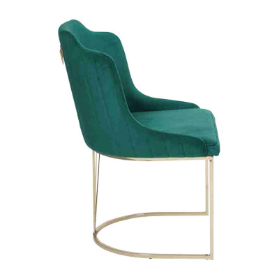 Ontwerper Groene eetkamerstoel 4x stoelen Luxe eenzitter Moderne eetkamer