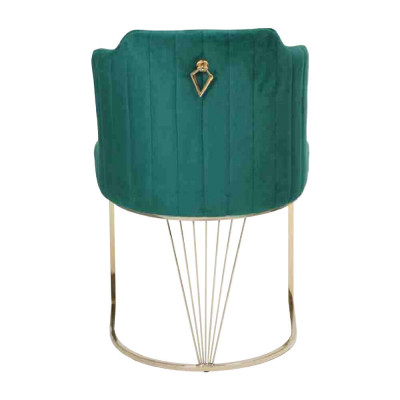 Ontwerper Groene eetkamerstoel 4x stoelen Luxe eenzitter Moderne eetkamer