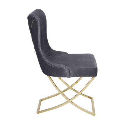 Eetkamer 2x stoelen Luxe fauteuil Stoel Grijs Leunstoel Woonkamer meubels Nieuw