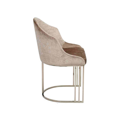 Eetkamerstoel Luxe Modern 2x stoelen Textiel Ontwerp Metaal Stoel Meubels