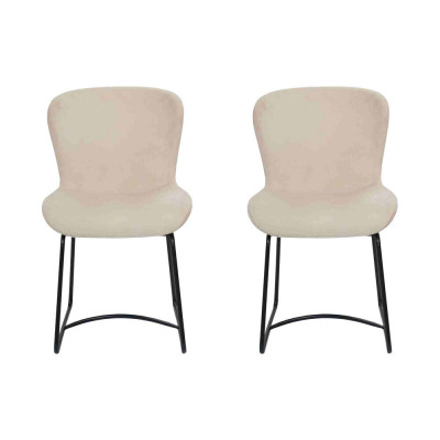 Eetkamerstoel 2x Stoelen Eetkamer Modern Stoelen Metaal Ontwerp Wit nieuw