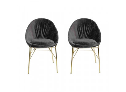 Ontwerp Zwart 2x Stoelen Zonder Armleuning Eetkamer Moderne Meubels Luxe Nieuw