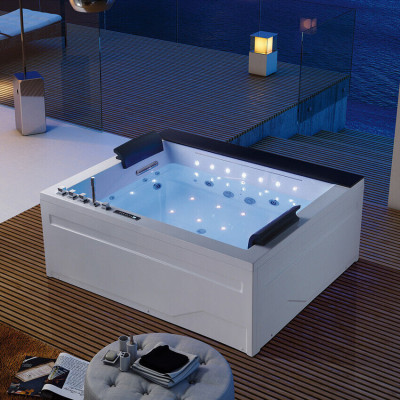 Whirlpool bad voor 2 personen met ledverlichting en hydrotherapie