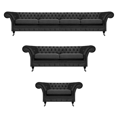 Compleet set Chesterfield bankstellen inrichting bankstel fauteuil woonkamer 4+2+1