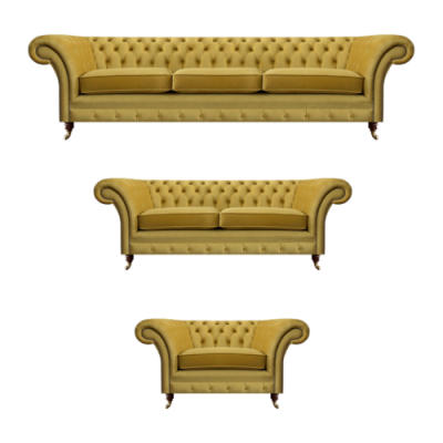 Sofaset Luxe Set 3-delig gestoffeerde meubels Inrichting Chesterfield banken 3+2+1