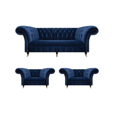 Chesterfield luxe inrichting 2x fauteuil driezitsbank bank woonkamer 3+1+1