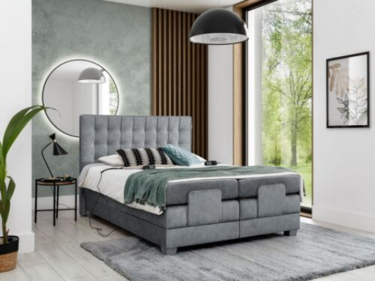 Moderne grijze tweepersoonsbed 160x200cm slaapkamer ontwerp modern interieur