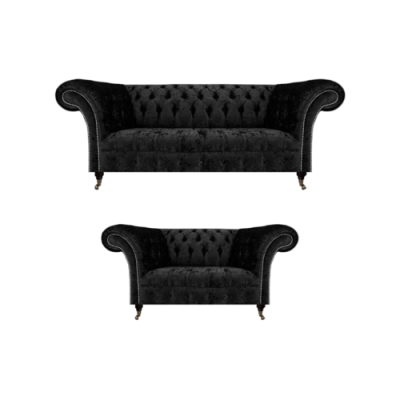 Nieuwe complete bank met drie zitplaatsen Chesterfield tweezits bankstellen woonkamer