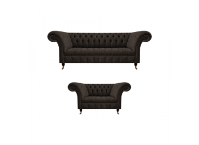 Ontwerper Complete luxe bankstellen Gestoffeerde bankontwerper Complete Chesterfield
