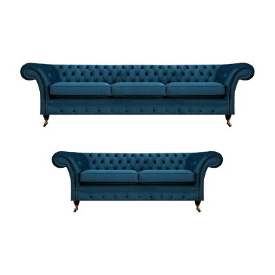 Zitbank Chesterfield Stoffen bank Sofa Bank Beklede fauteuil Woonkamer