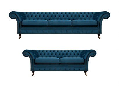 Zitbank Chesterfield Stoffen bank Sofa Bank Beklede fauteuil Woonkamer