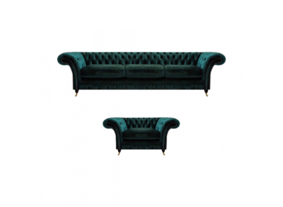 Luxe volledige woonkamerbankbank Driepersoons Nieuwe Chesterfield-fauteuil