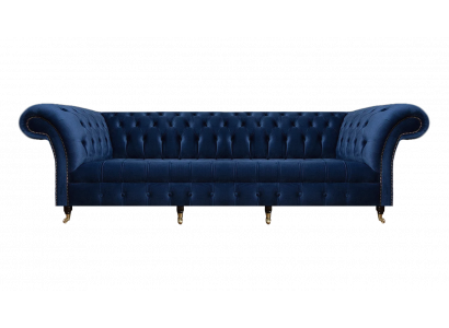 Woonkamer Bank Vierzits Bankstel Beklede meubels Blauw Luxe Chesterfield  Woonkamer Bank Vierzits Bankstel Beklede meubels Blauw Luxe Chesterfield