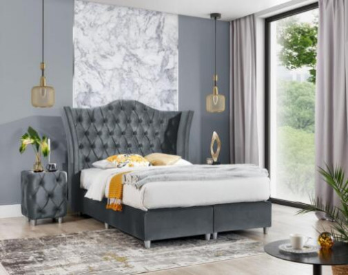 Ontwerpset slaapkamer Luxe bed 2x nachtkastje Hout Volledig nieuw