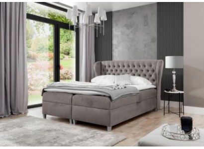 Chesterfield boxspringbed Luxe slaapkamerinrichting Modern gestoffeerd bed