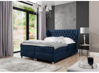Luxe boxspringbed slaapkamer bed gestoffeerd modern 160x200cm hout