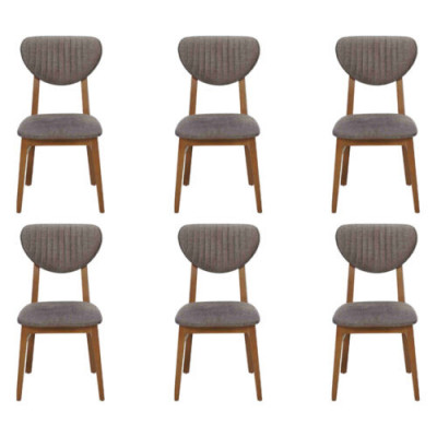 Ontwerp Stoel Armstoel Set Eetkamer 6x Stoelen Stel Bekleding Ontwerp