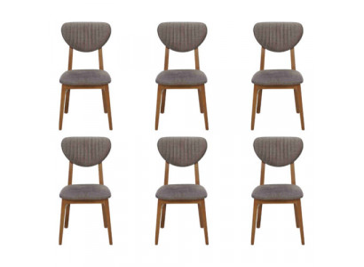 Ontwerp Stoel Armstoel Set Eetkamer 6x Stoelen Stel Bekleding Ontwerp