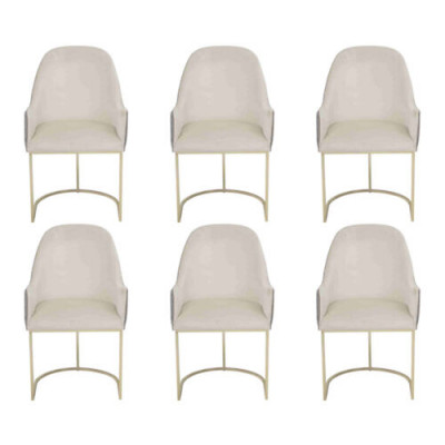 Moderne gestoffeerde stoel 6x Stoelen Eetkamerstoel Hoogwaardige Keukenstoel Multicolor