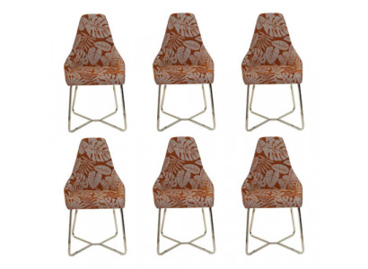 Moderne eetkamerstoel Keukenstoel Set van 6 stoelen Armstoel Luxe Multicolor
