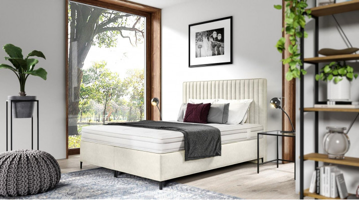 Ontwerper bed tweepersoonsbed luxe slaapkamer gestoffeerd bed 160x200 cm moderne stijl.
